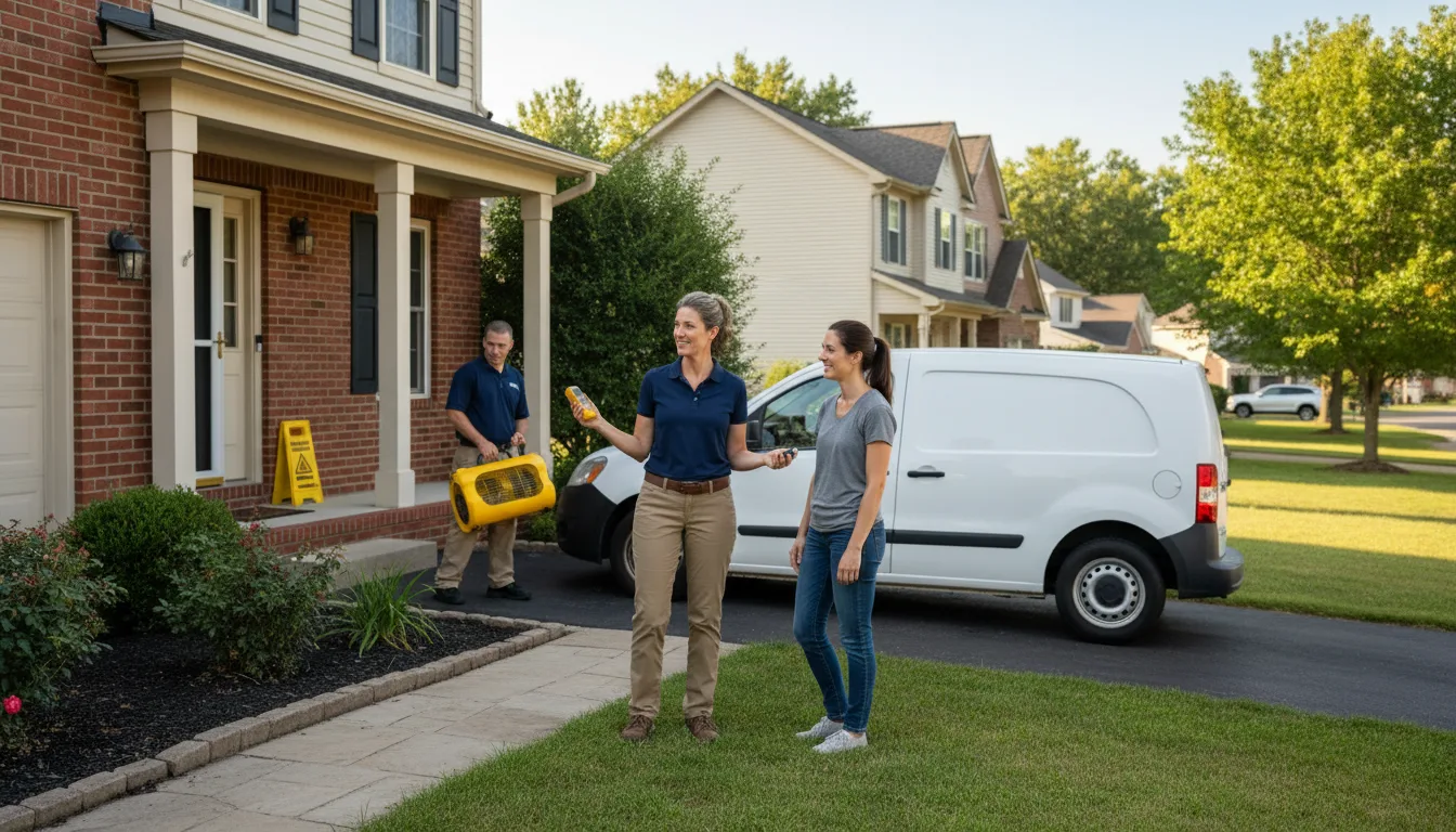 Residential water damage restoration in Rusk, TX